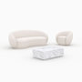 Voir la diapositive 1 : Rendez vous déco Ensemble canapé, fauteuil et table basse 4 personnes-Izaé