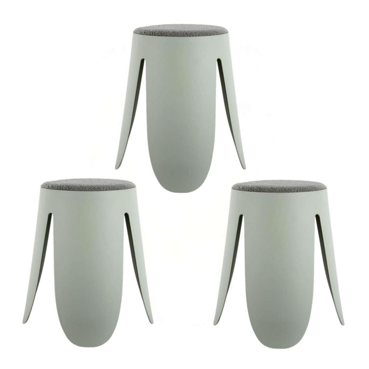 Leitmotiv Lot de 3 tabourets Keystone