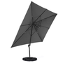 Voir la diapositive 4 : ID MARKET Parasol déporté inclinable rotatif 360 CALVI gris 3x3 M avec 4 dalles et housse