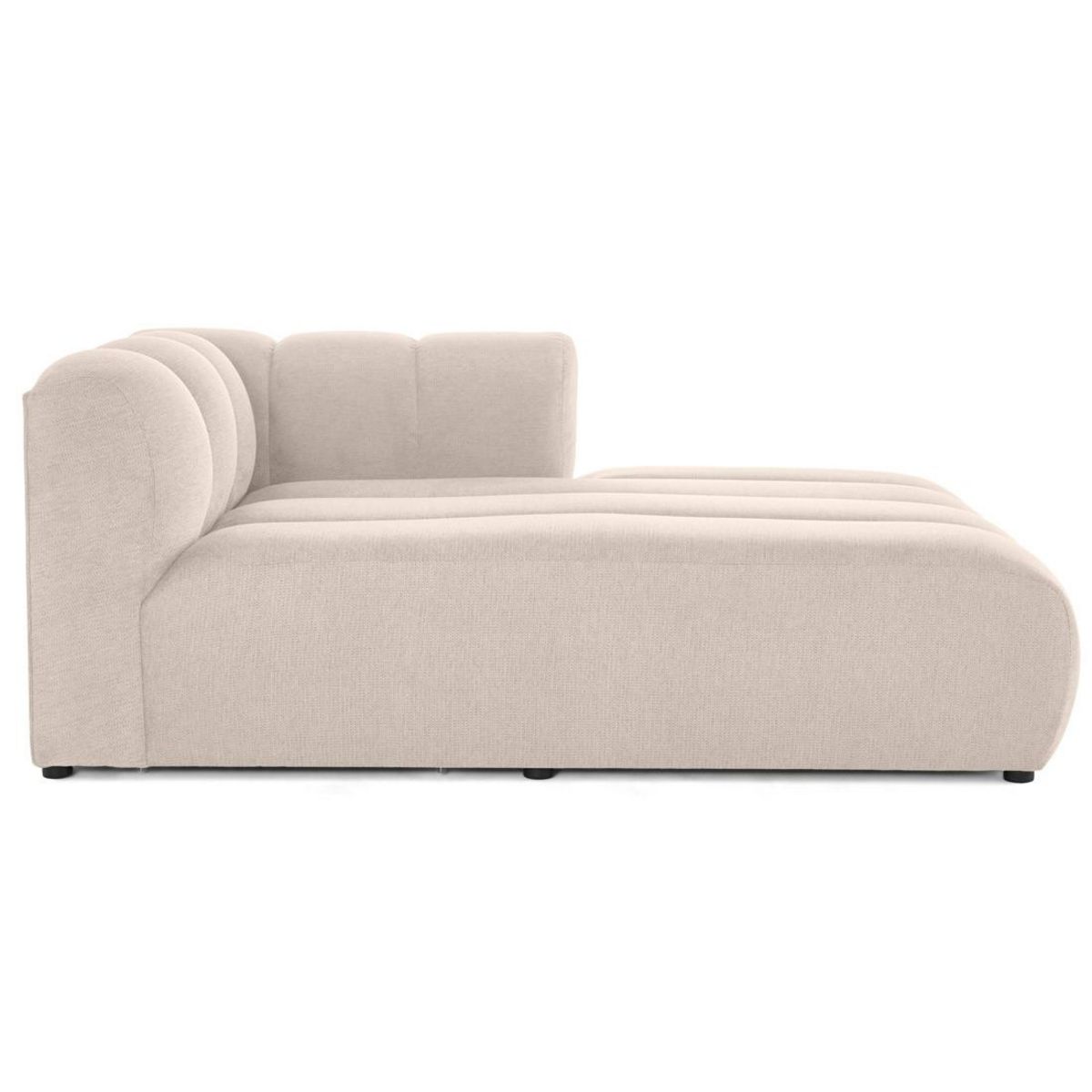 LISA DESIGN Debbie - module d'assise méridienne droit en tissu texturé