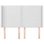 Voir la diapositive 3 : VIDAXL Tete de lit avec oreilles Blanc 147x16x118/128 cm Similicuir