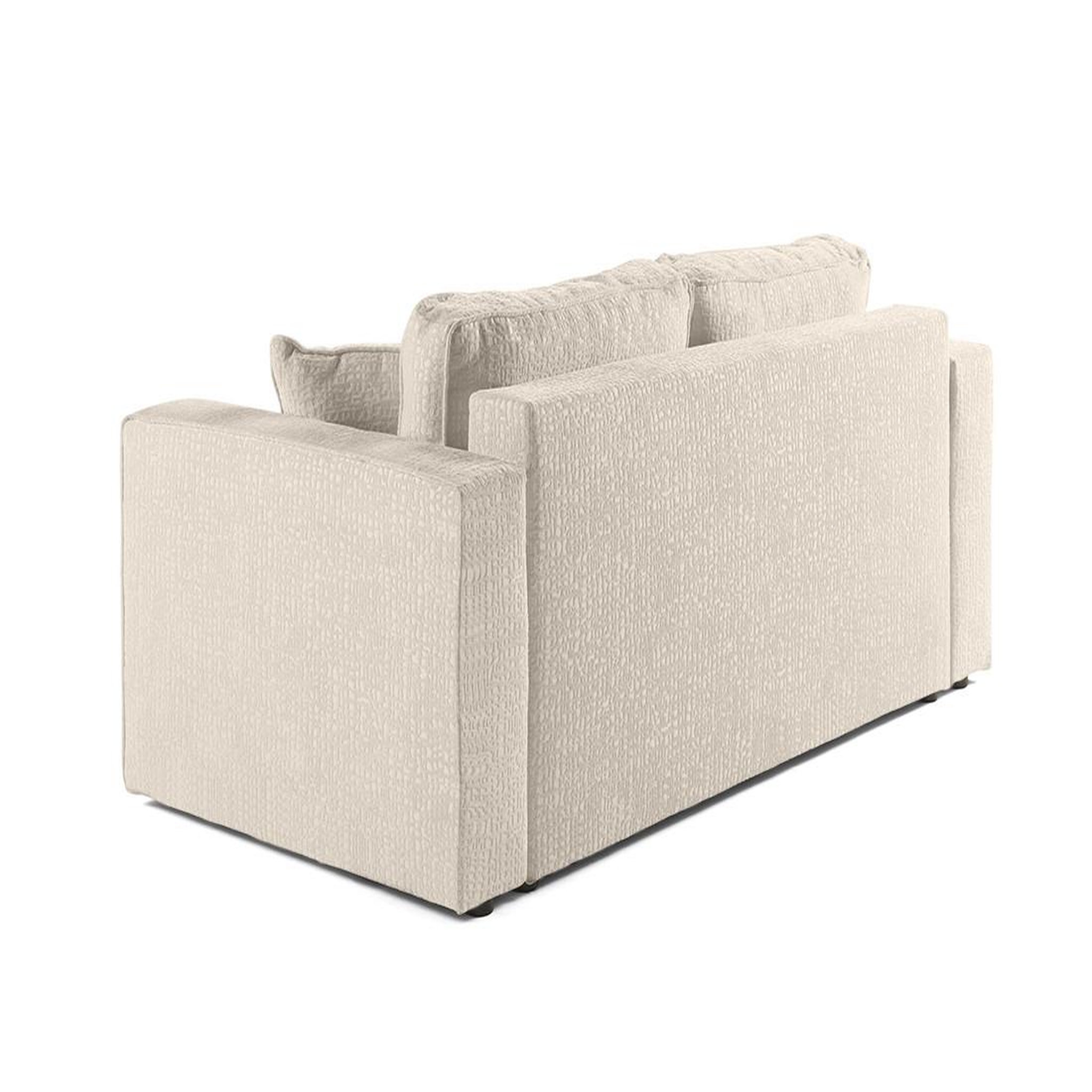Voir la diapositive 5 : BEST MOBILIER Topaze - canapé droit 2 places - en tissu velours relief