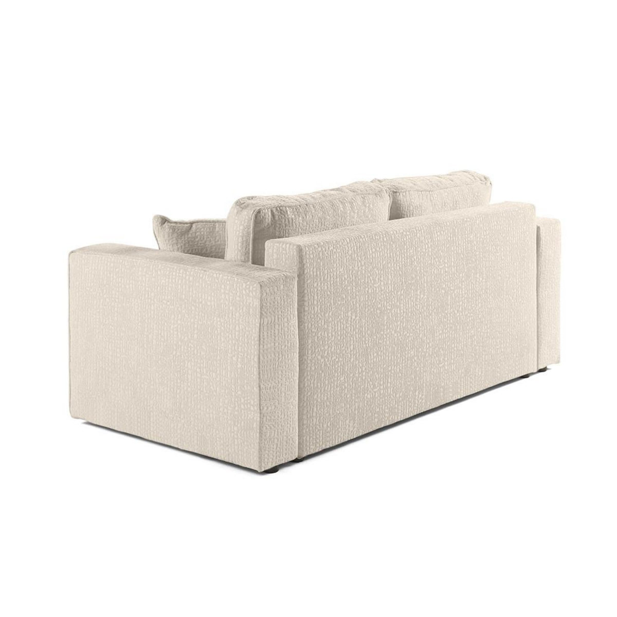 BEST MOBILIER Topaze - canapé droit 2 places - en tissu velours relief