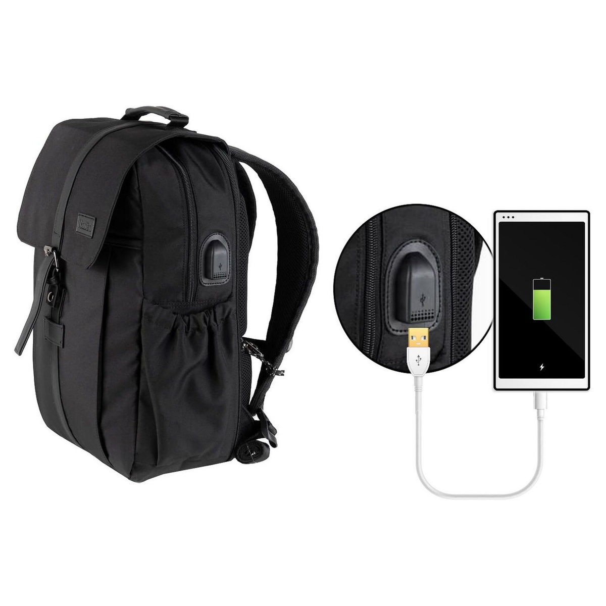 l'étudiant Sac à dos roll top 1 compartiment noir