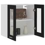 Voir la diapositive 4 : VIDAXL Armoire en verre suspendue Noir 60x31x60 cm Bois d'ingenierie
