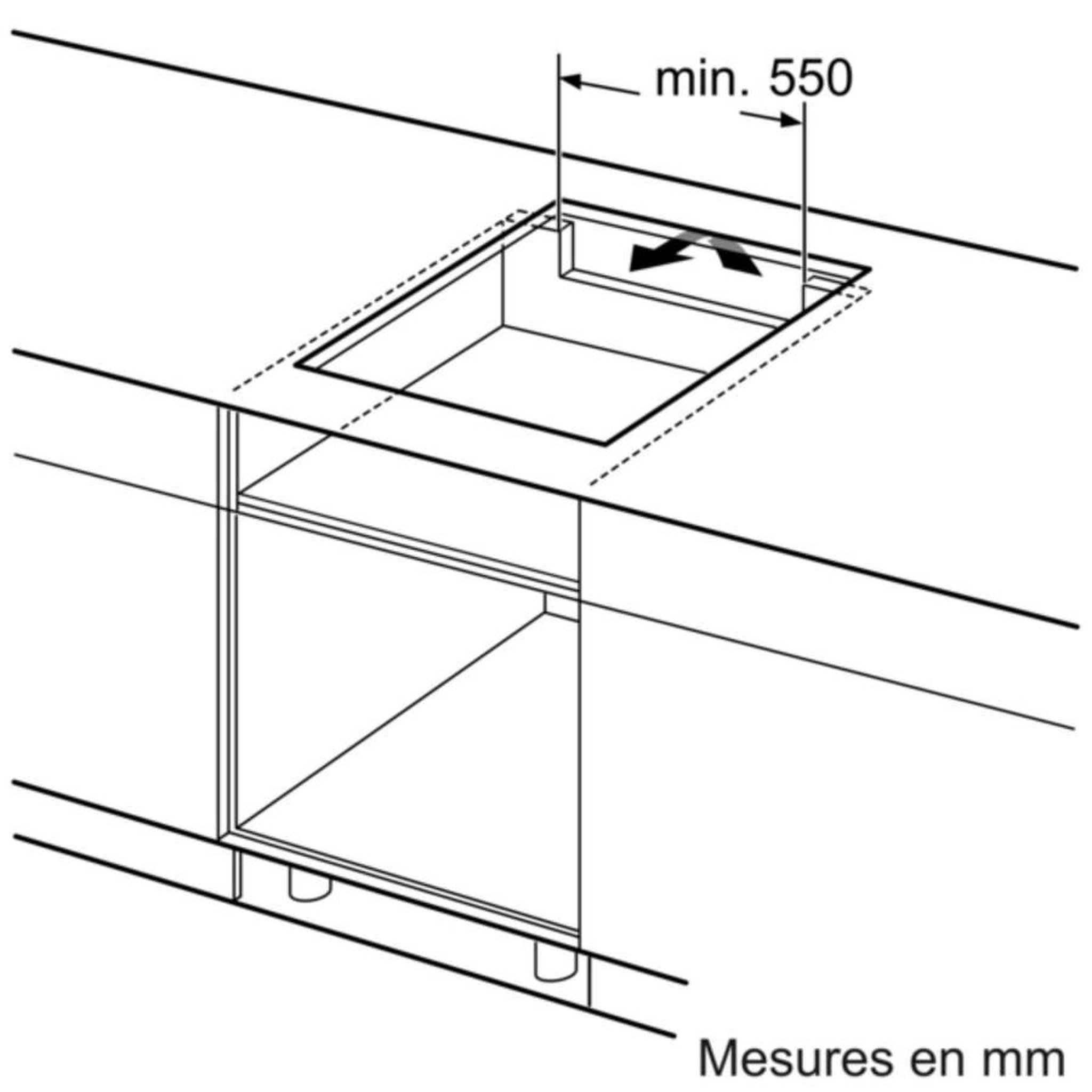 Voir la diapositive 4 : BOSCH Table de cuisson à induction 60cm 3 feux noir - PIJ611BB5E