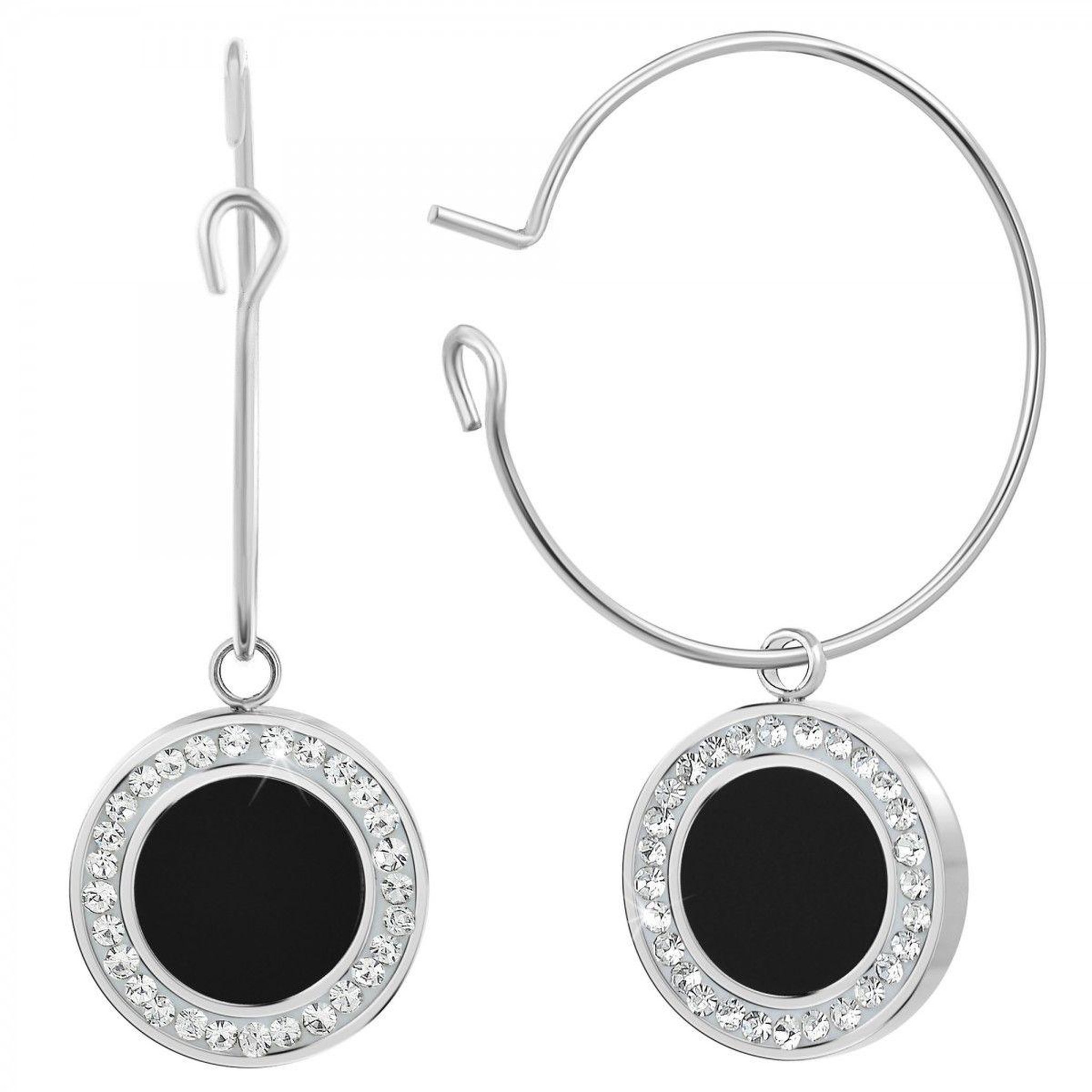 SC CRYSTAL Boucles d'oreilles SC Crystal ornées de Cristaux scintillants