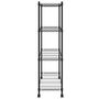 Voir la diapositive 4 : VIDAXL Etagere de rangement 4 niveaux et roues 90x35x137cm Noir 200 kg