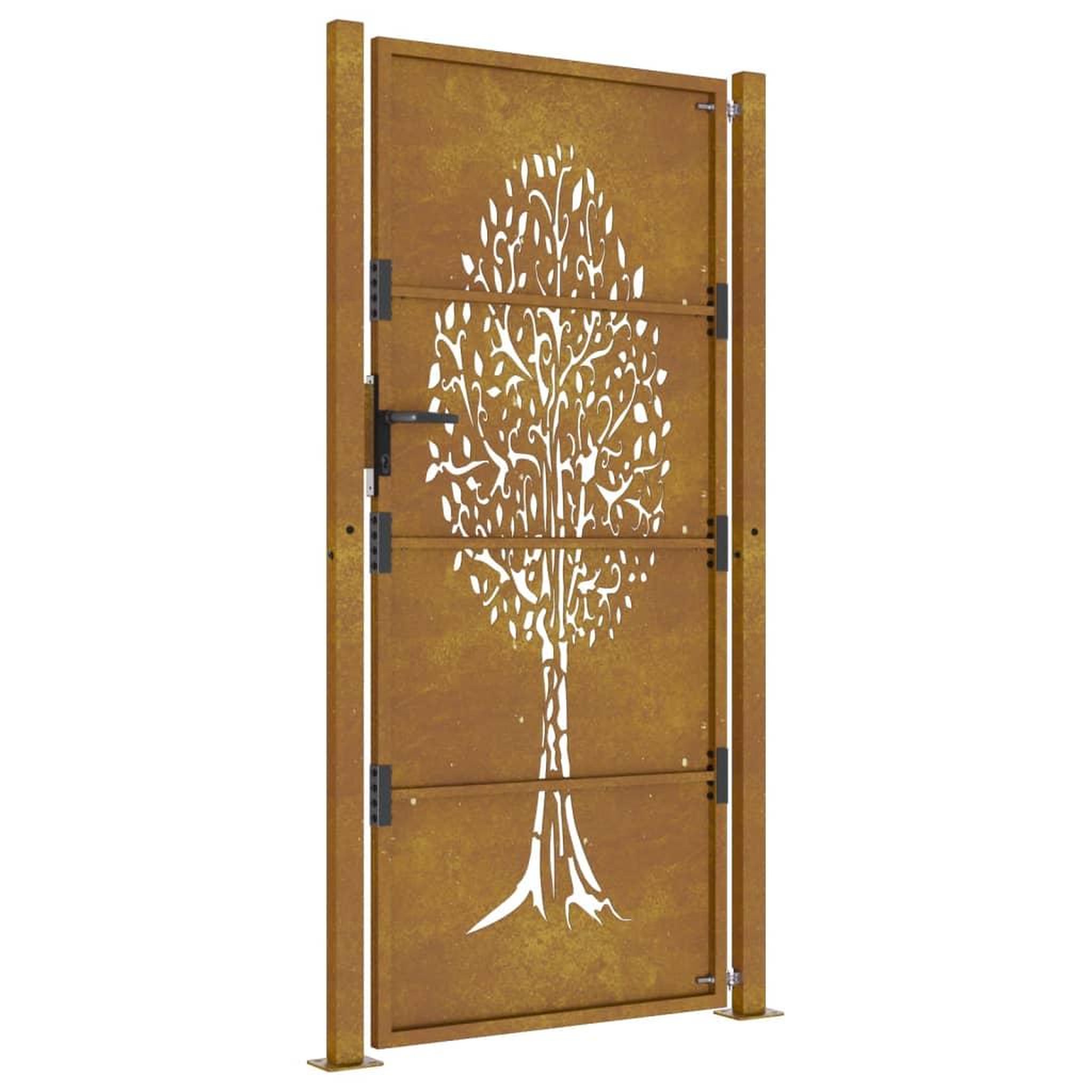 Voir la diapositive 5 : VIDAXL Portail de jardin 105x180 cm acier corten conception de l'arbre