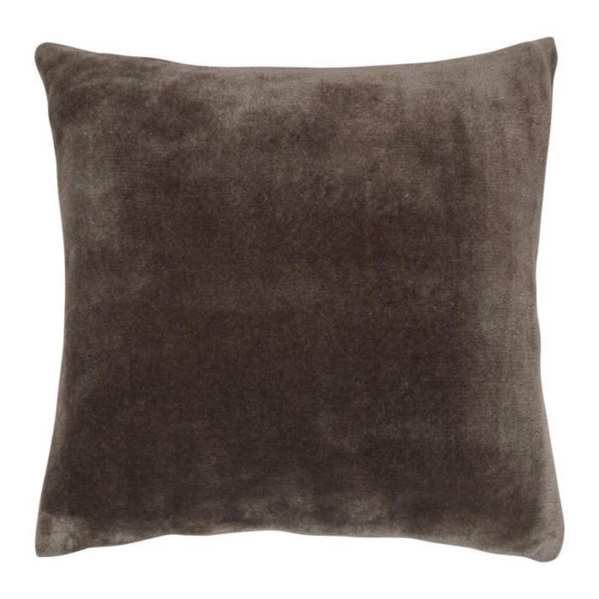 ATMOSPHERA Coussin en Flanelle Uni  Ollis  38x38cm Gris Foncé