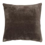 ATMOSPHERA Coussin en Flanelle Uni  Ollis  38x38cm Gris Foncé