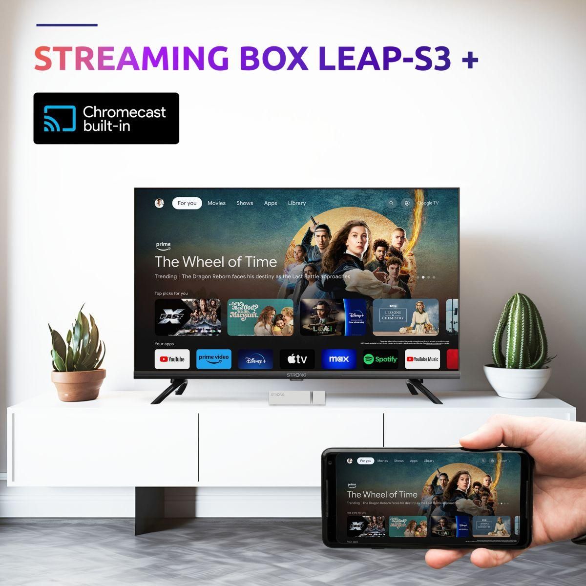 Strong Passerelle multimédia LEAP-S3+ V2 Box Google TV 4K Chromecast