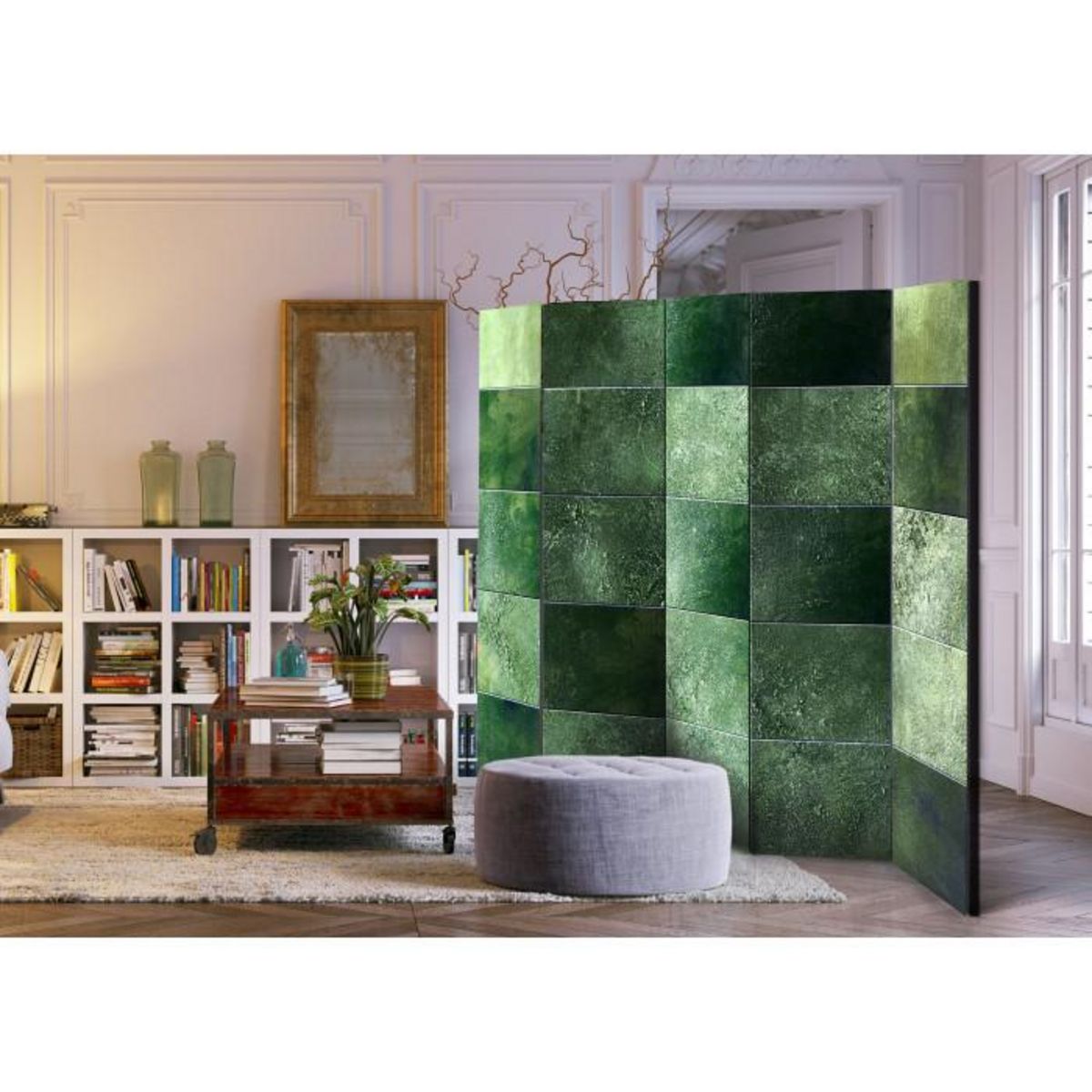 Paris Prix Paravent 5 Volets  Green Puzzle  172x225cm