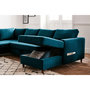 Voir la diapositive 4 : LISA DESIGN Anna - canapé panoramique d'angle gauche - 7 places - convertible avec coffre - en velours