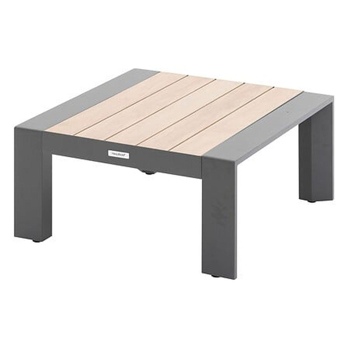HESPERIDE Table basse de jardin petit modèle en aluminium effet bois EVASION - Graphite et honey