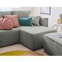 Voir la diapositive 3 : BEST MOBILIER Topaze - canapé d'angle réversible - 4 places - convertible avec coffre - en tissu velours relief