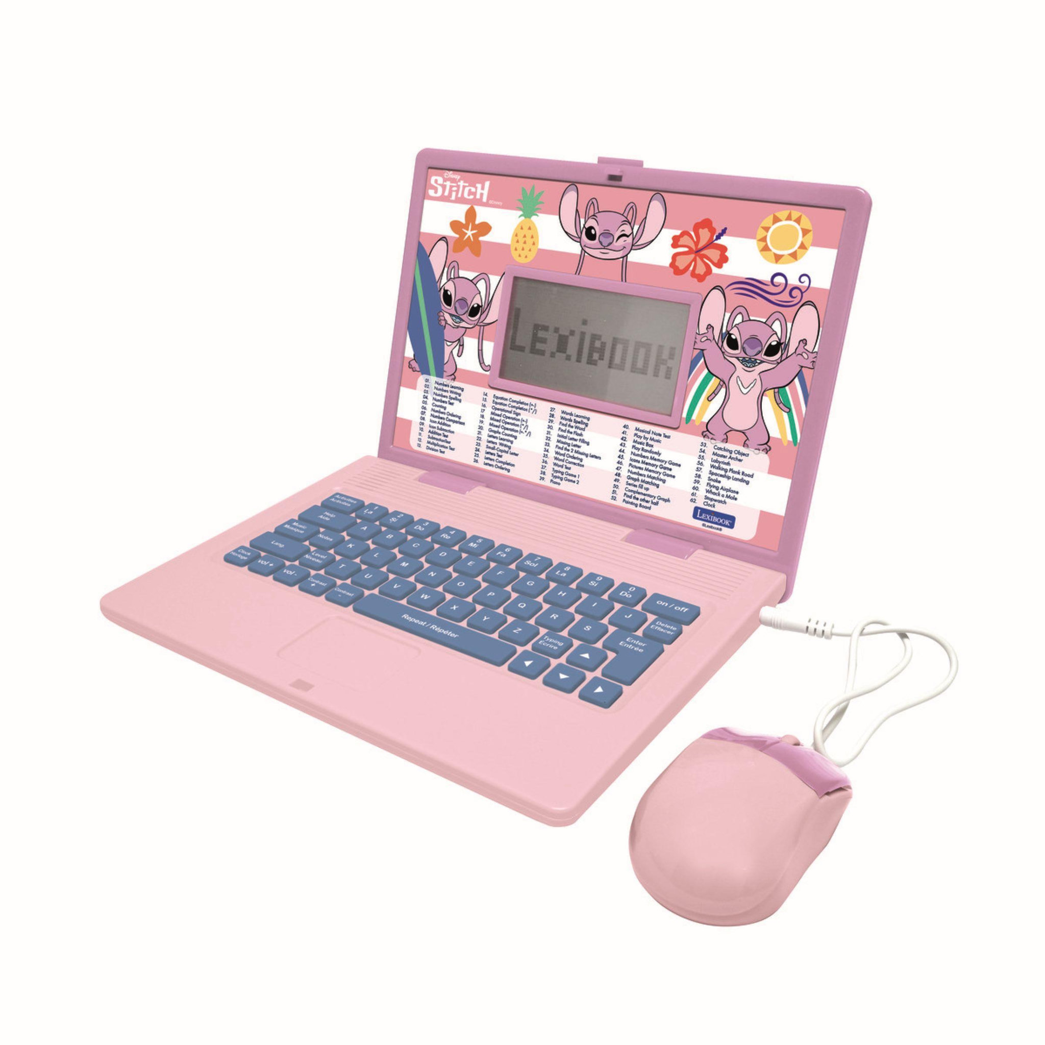 Lexibook Ordinateur portable éducatif bilingue Disney Stitch (FR/EN)