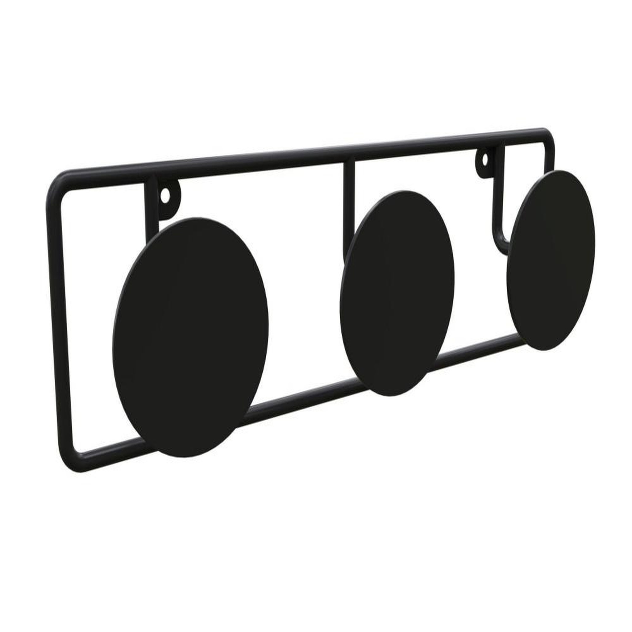 CIME Patere cime dot, 3 têtes d90 400 x 120 mm noir