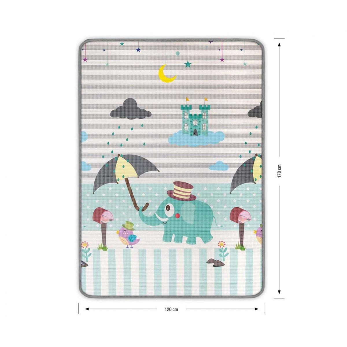 MILLY MALLY Tapis de jeu en mousse Kinder - Chiffres et Éléphants