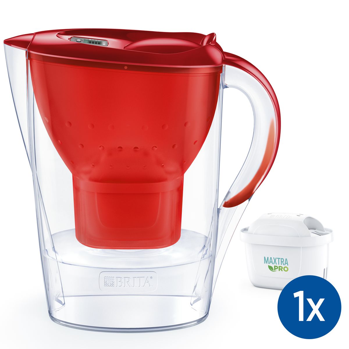 BRITA BRITA Carafe filtrante Marella rouge (2,4L) inclus 1 cartouche filtrante MAXTRA PRO All-in-1