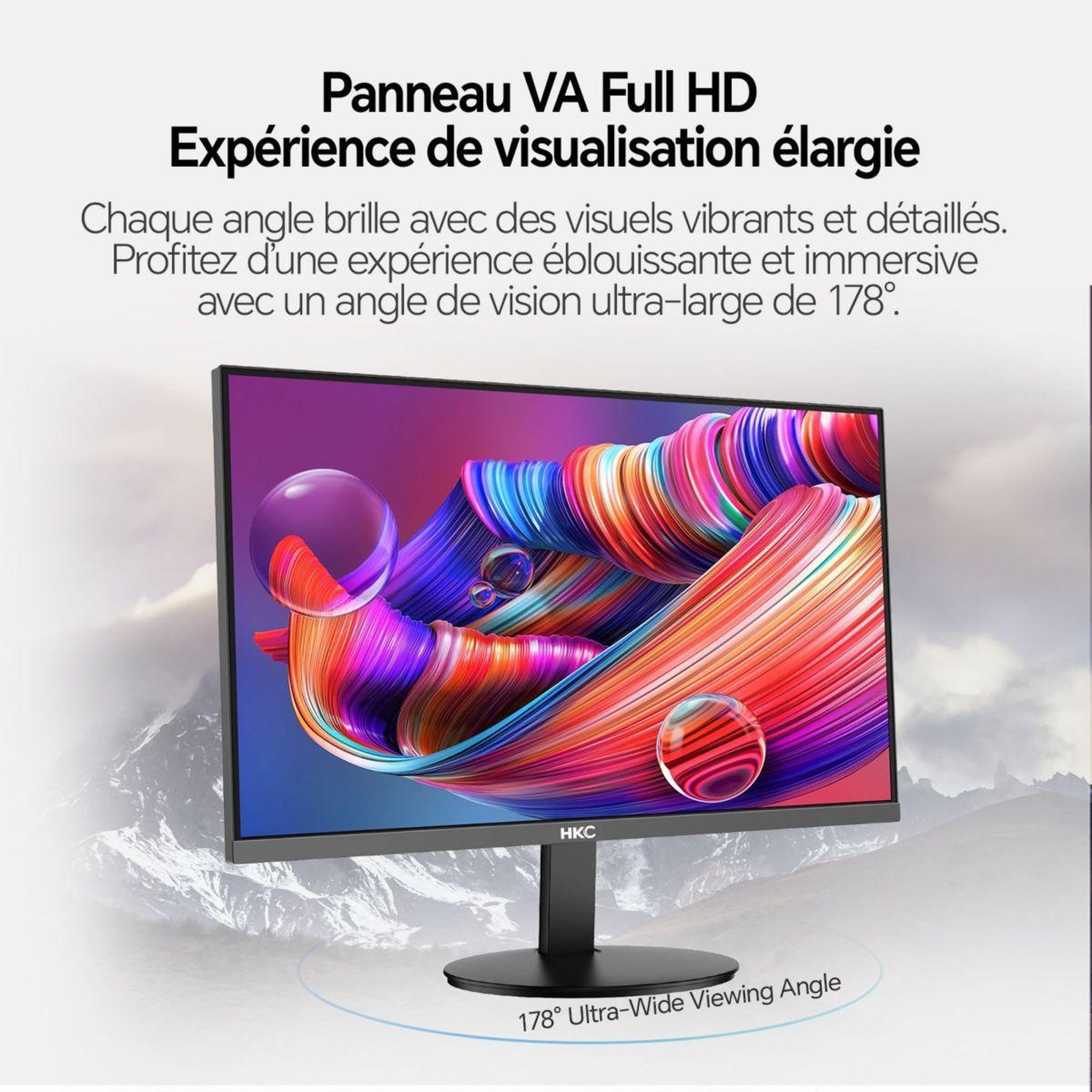 Voir la diapositive 2 : HKC Ecran pc v2218m 21  va full hd 120 hz