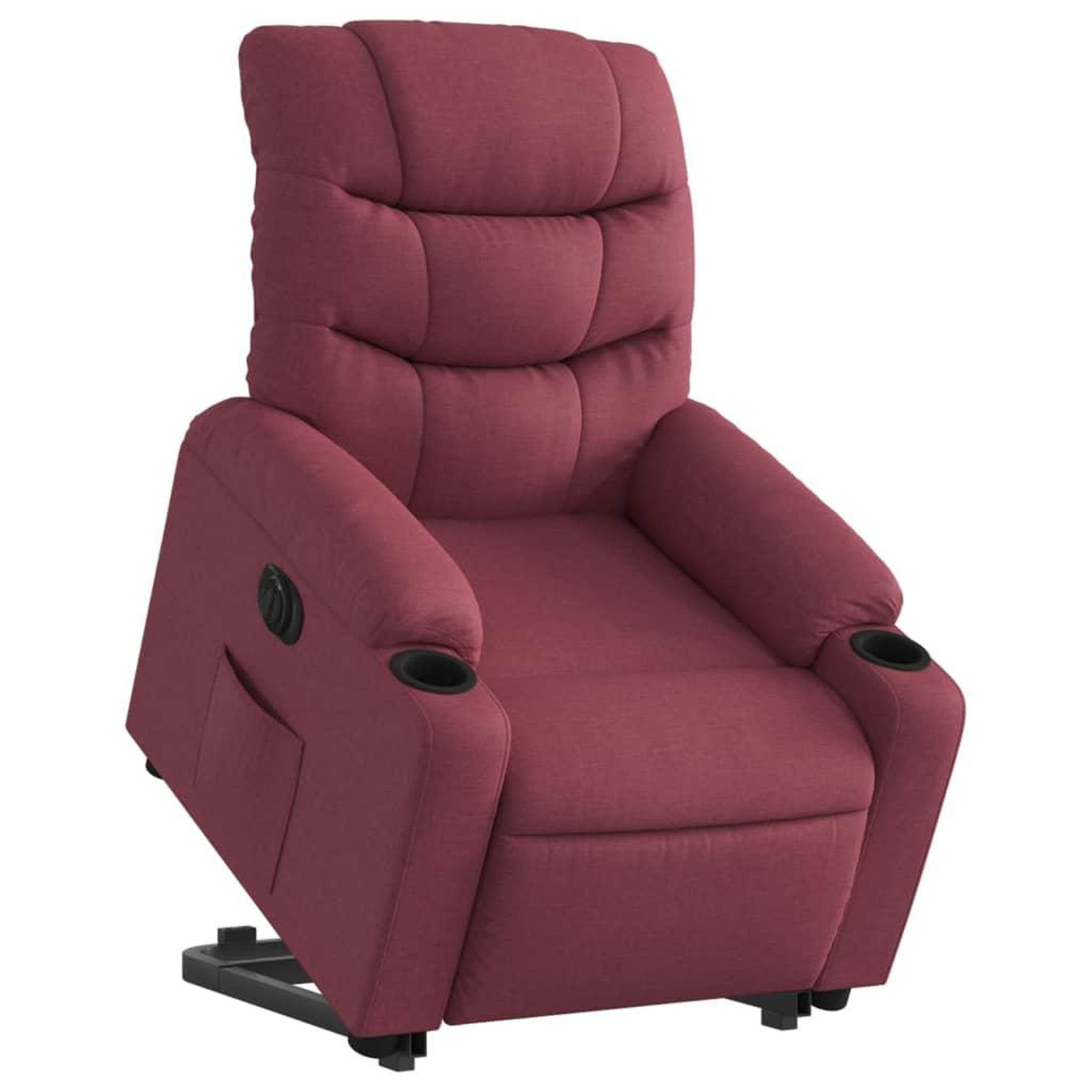 Voir la diapositive 3 : VIDAXL Fauteuil inclinable electrique rouge bordeaux tissu