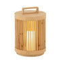 Voir la diapositive 2 : Paris Prix Lampe à Poser à LED en Bois  Cylindrique  36cm Naturel