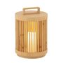 Voir la diapositive 2 : Paris Prix Lampe à Poser à LED en Bois  Cylindrique  36cm Naturel
