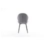 Voir la diapositive 3 : Lot de 2 chaises arrondies pieds métal noir LINE