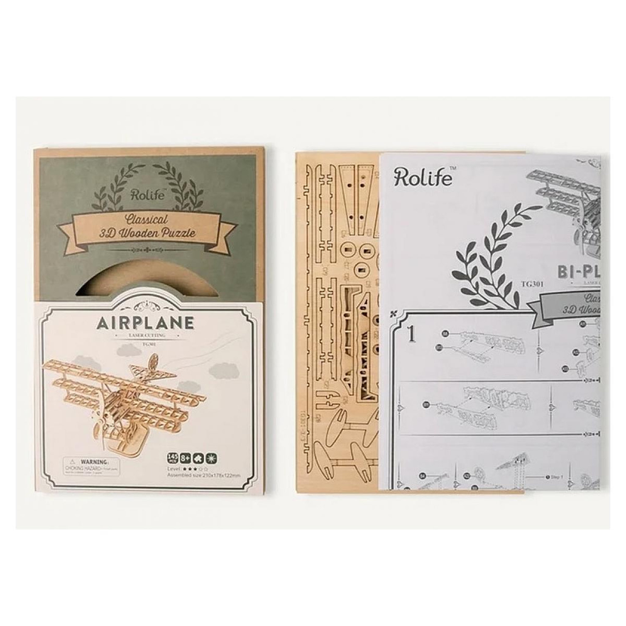 Voir la diapositive 3 : ROBOTIME Maquette en bois Avion Rolife Modern 3D