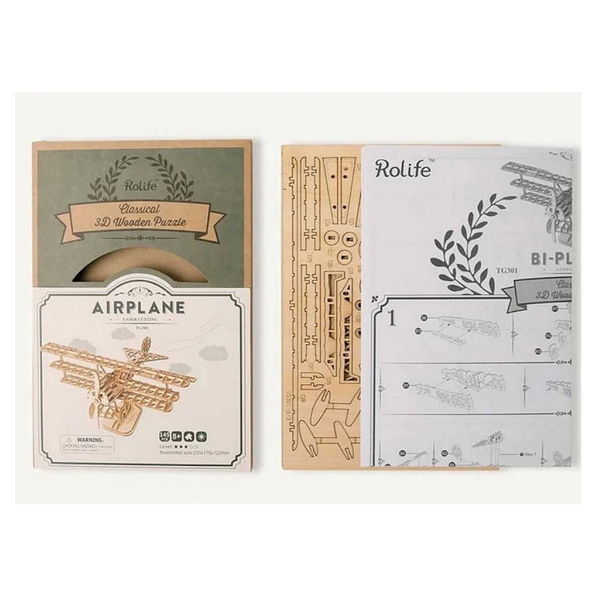 ROBOTIME Maquette en bois Avion Rolife Modern 3D