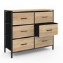 Voir la diapositive 4 : ID MARKET Commode 6 tiroirs en tissu UTAH 80 cm meuble de rangement design industriel
