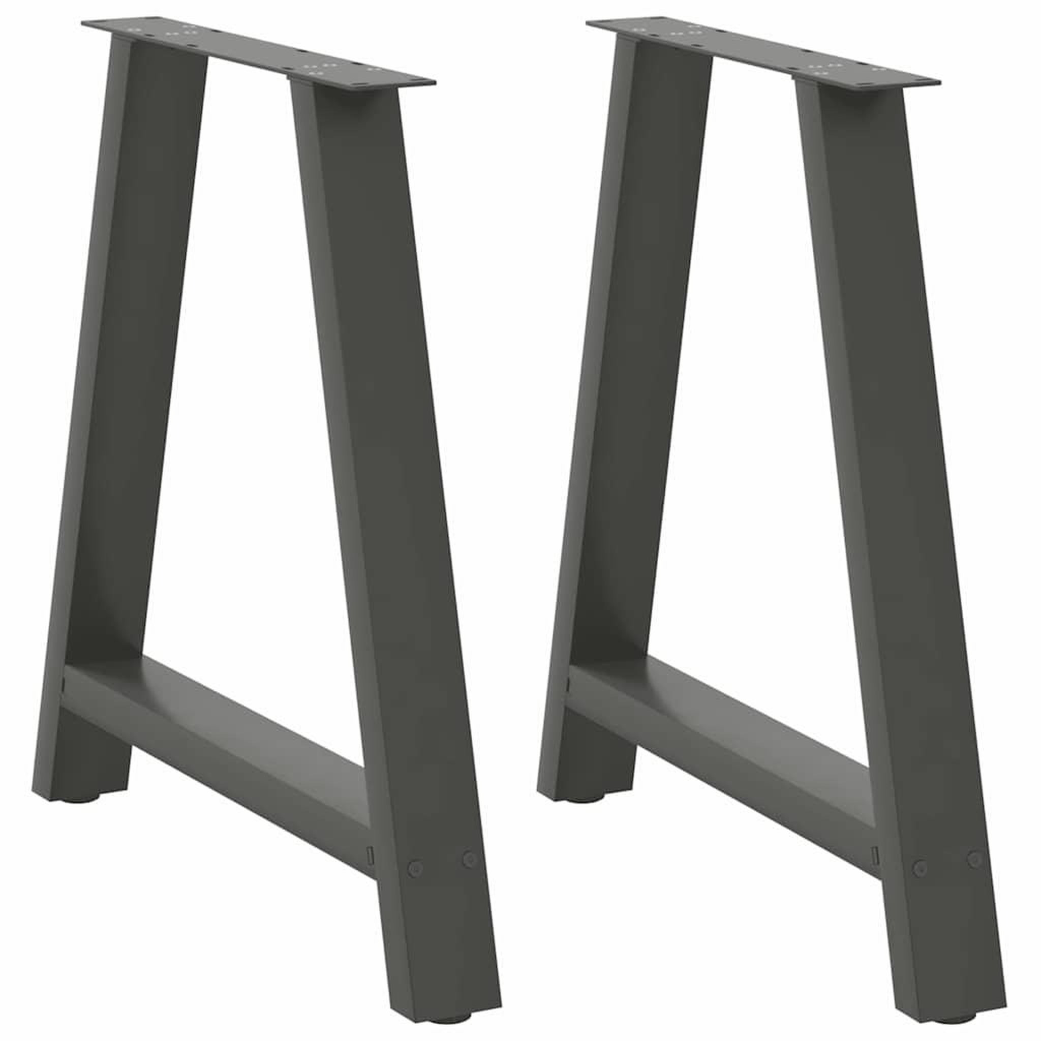 VIDAXL Pieds de table basse forme de A 2 pcs anthracite 80x(72-73) cm