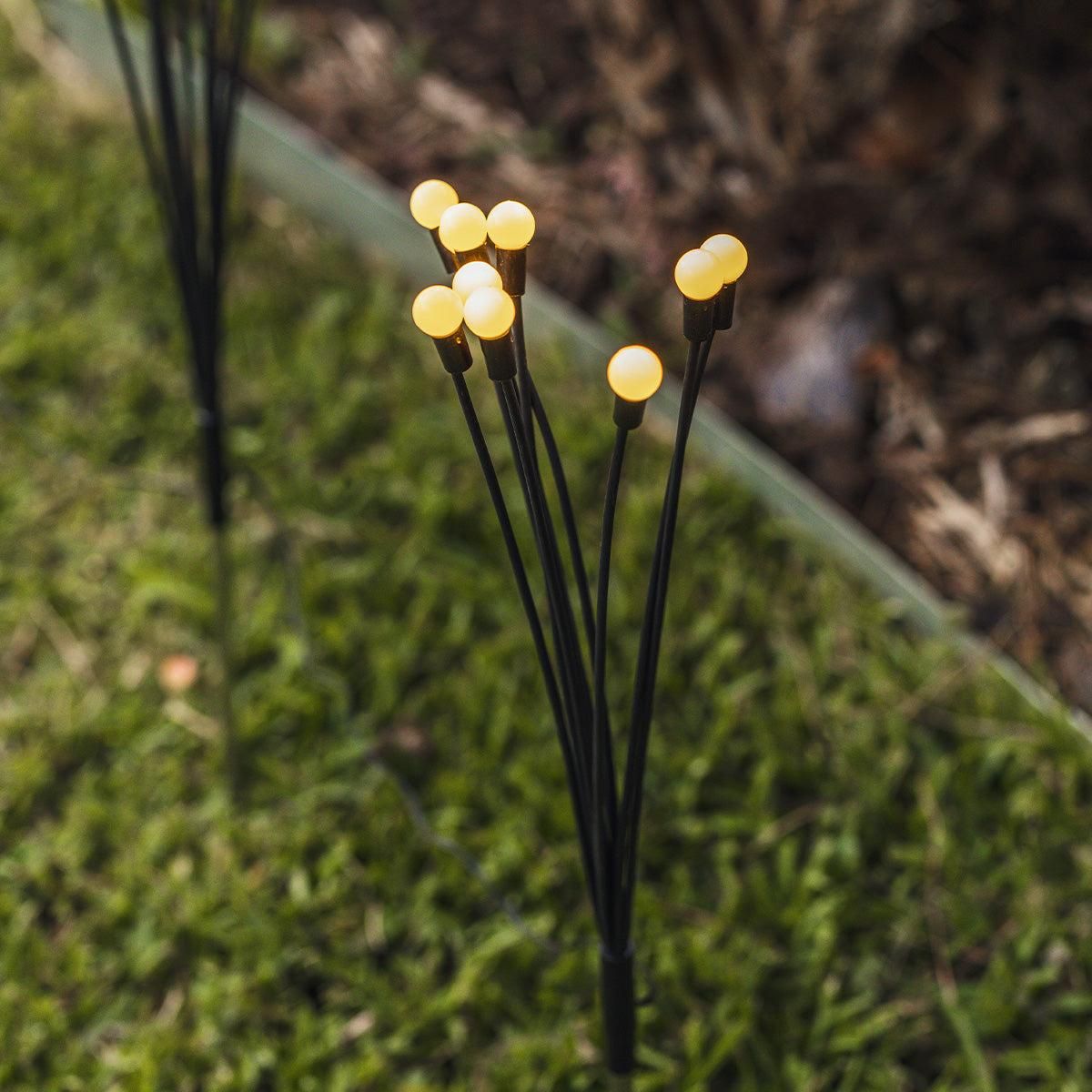 Lumisky Lot de 4 torches solaires LYRA Noir Plastique H73cm