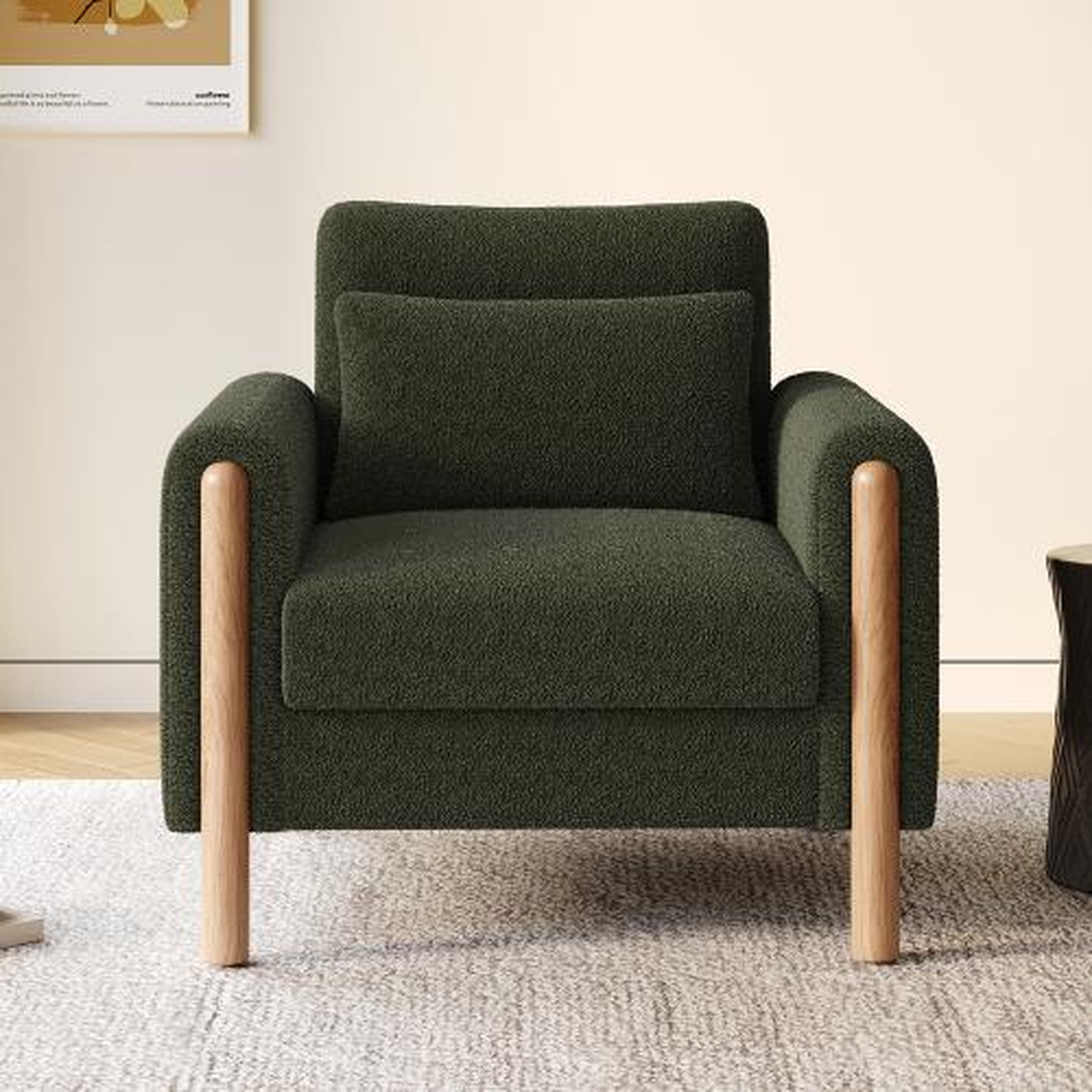 Voir la diapositive 4 : MERAX Fauteuil avec pieds bois