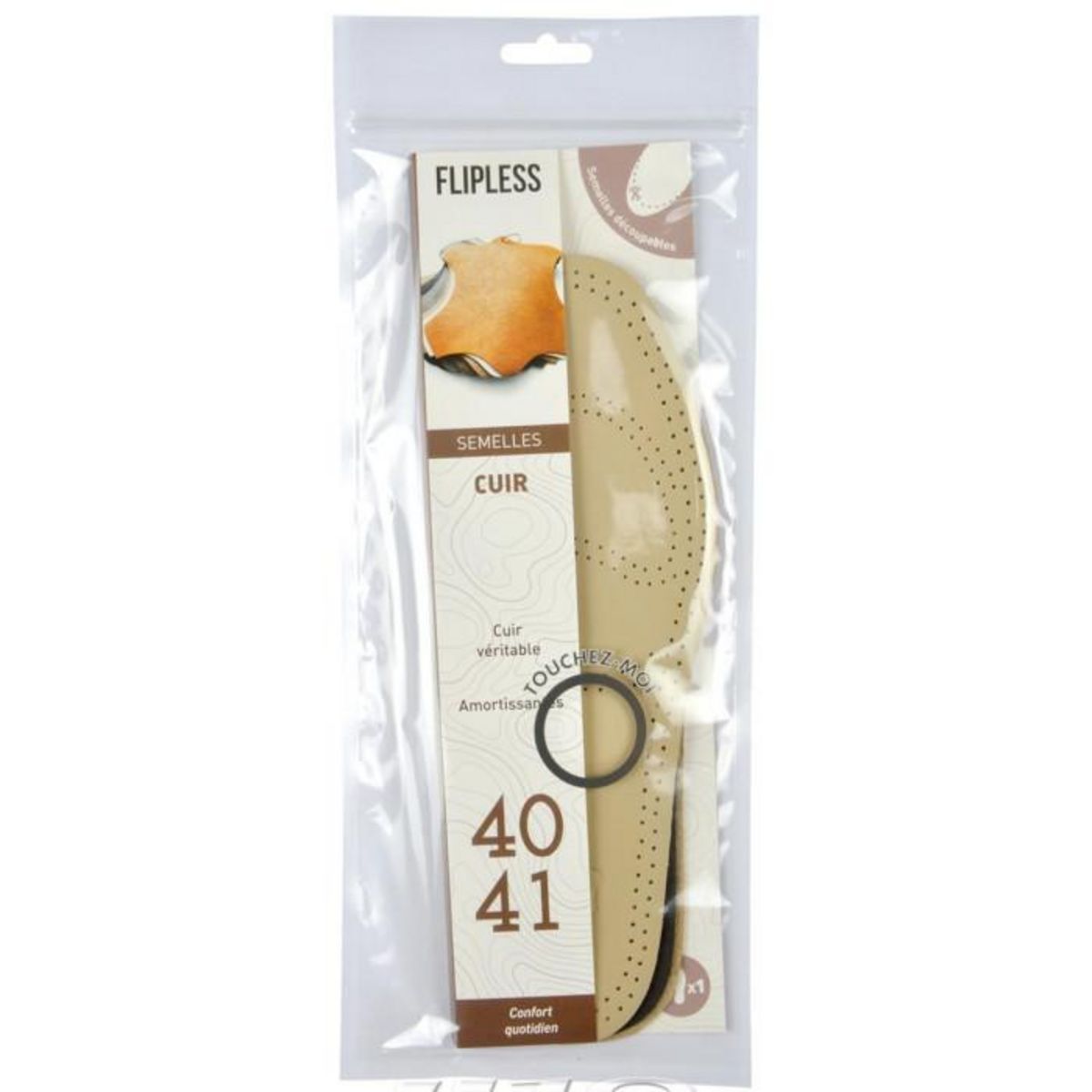 Paris Prix Semelles Chaussures  Cuir  Taille 40/41cm Beige