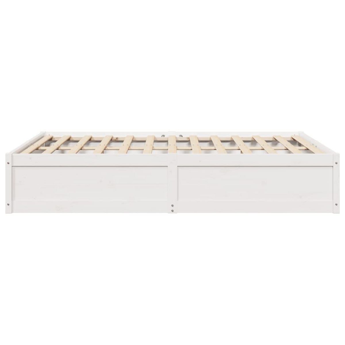 VIDAXL Cadre de lit sans matelas blanc 160x200 cm bois de pin massif