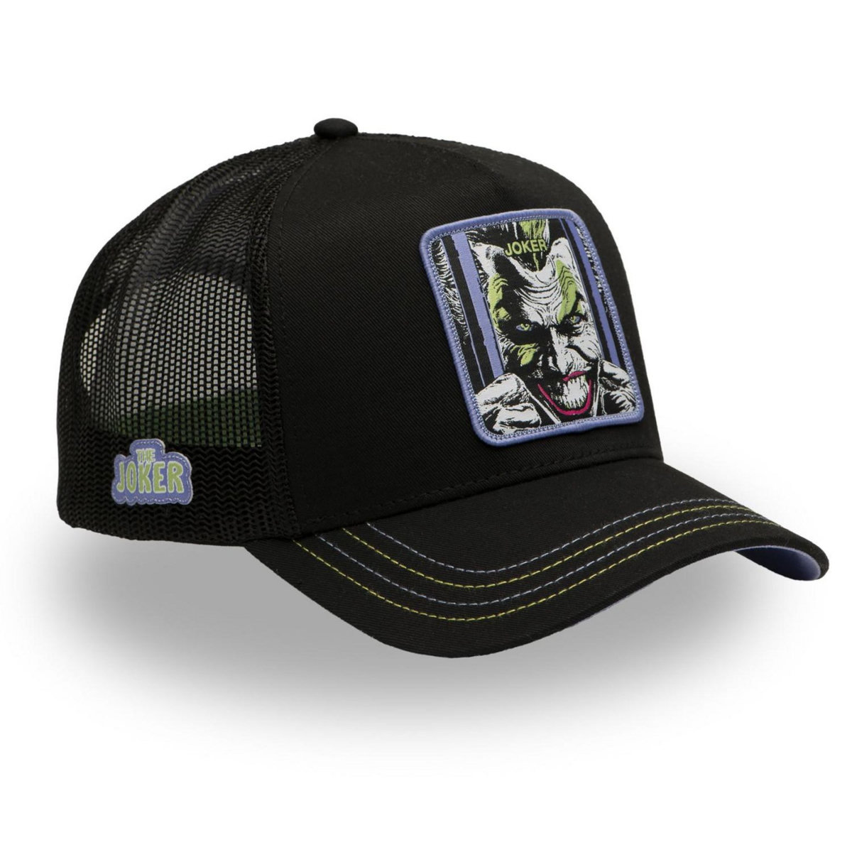 CAPSLAB Casquette trucker avec filet en sergé de coton DC Comics Joker