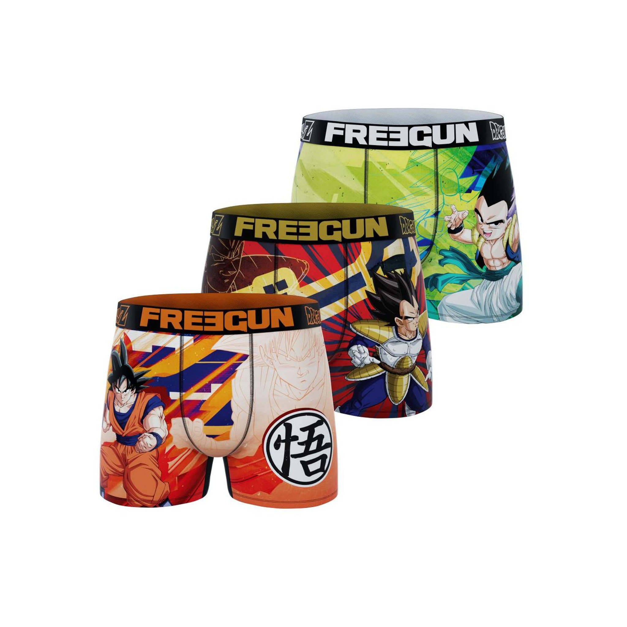 Voir la diapositive 1 : FREEGUN Lot de 3 boxers homme Dragon Ball Z