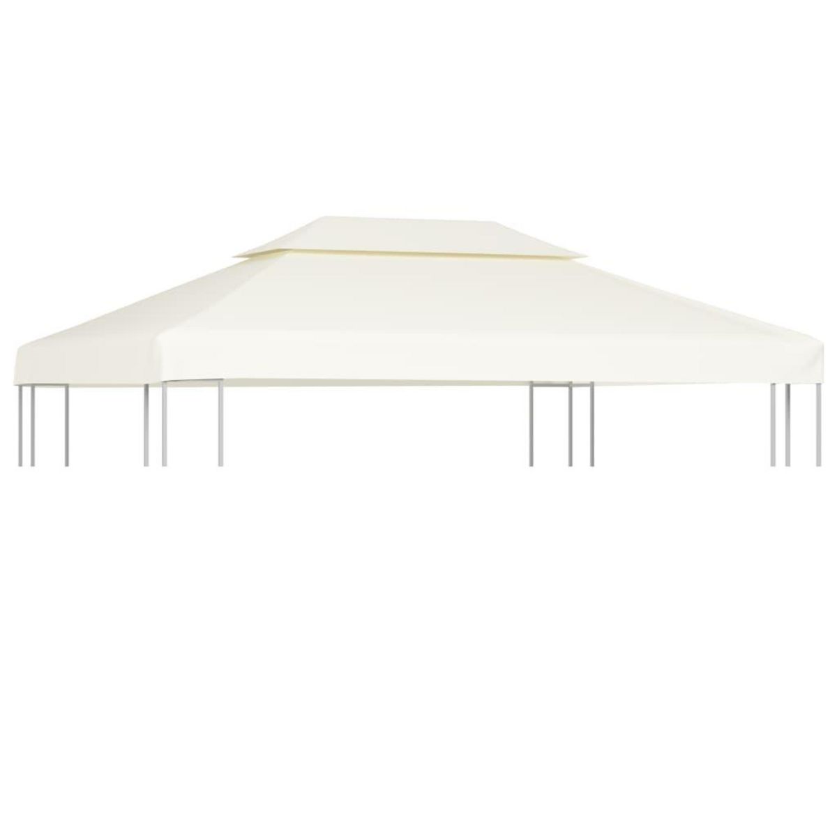 VIDAXL Recouvrement de remplacement d'auvent 310 g/m^2 Blanc creme 3x4m