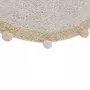 Lorena Canals Tapis coton rond lavable Bubbly miel à pompons Ø 120 cm