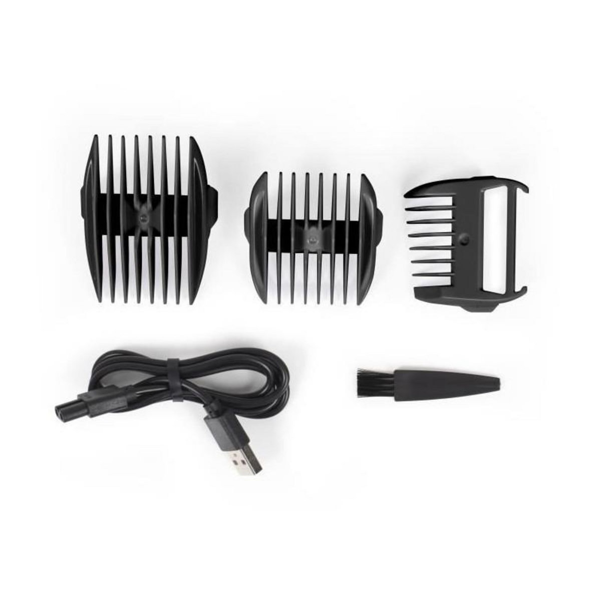 LIVOO Tondeuse aspirante sans fil LIVOO - Cheveux / barbe et corps -3 sabots - 50 min d'autonomie - 5 W / 600 mAh