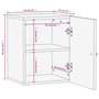 Voir la diapositive 6 : VIDAXL Armoire de salle de bain murale 38x33x48cm bois massif manguier