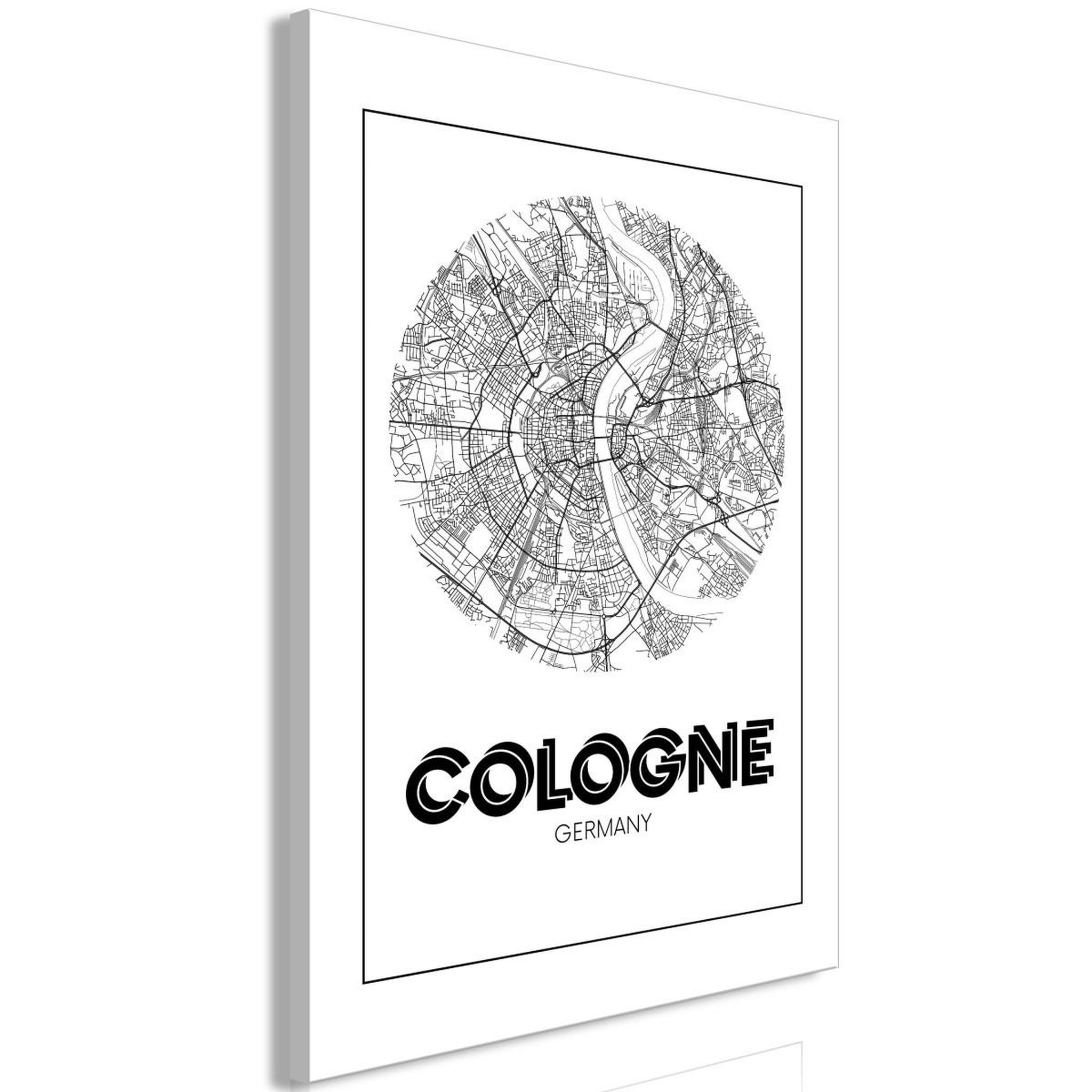 Paris Prix Tableau imprimé  retro cologne. Coloris disponibles : Multicolore