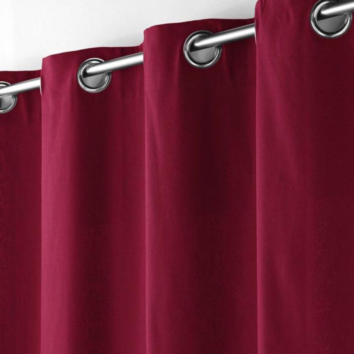 Paris Prix Rideau à Oeillets  Panama  140x240cm Bordeaux