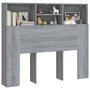 Voir la diapositive 4 : VIDAXL Armoire de tete de lit Sonoma gris 120x19x103,5 cm