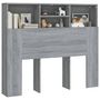Voir la diapositive 4 : VIDAXL Armoire de tete de lit Sonoma gris 120x19x103,5 cm