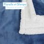 Voir la diapositive 2 : Monsieur Bébé Couverture, plaid polaire pour enfant 75 x 100 cm en flanelle et sherpa ultra doux