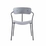 CONCEPT USINE Lot de 4 chaises design gris clair design ALEXIA