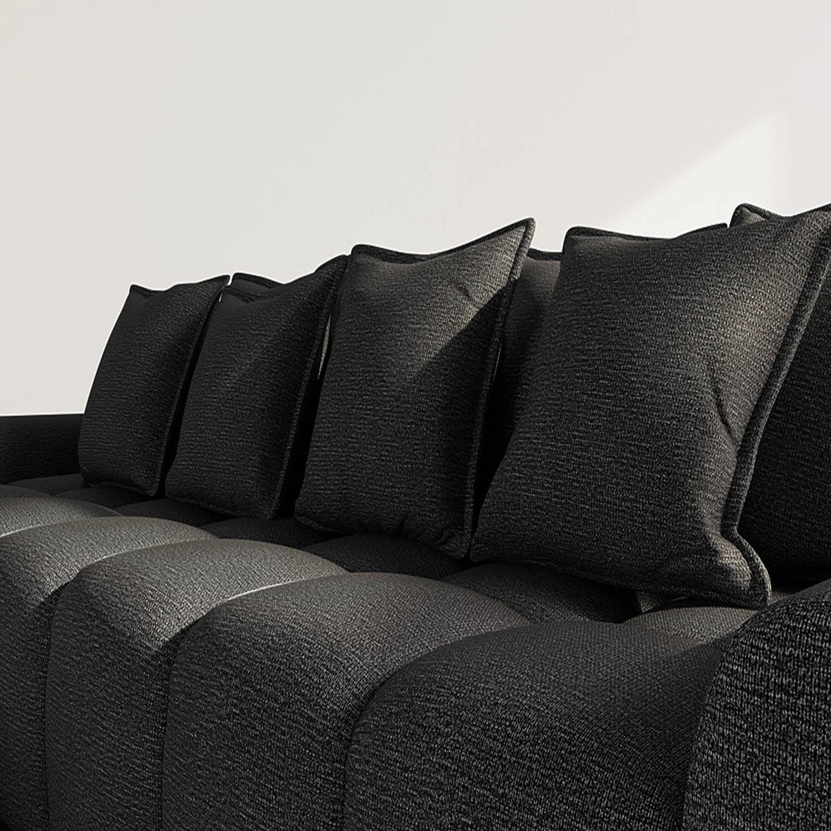 LISA DESIGN Adelaide - canapé d'angle réversible 4 places en tissu texturé